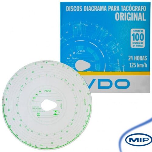 DISCO DE TACÓGRAFO DIÁRIO 125KM/H - MIP Medidores